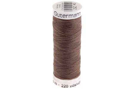 Нитки универсальные Gutermann, 100%полиэстер, 200м, коричневая селия (0252)