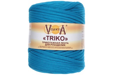Пряжа Visantia Triko синий, 92%хлопок/8%эластан, 100м, 500г