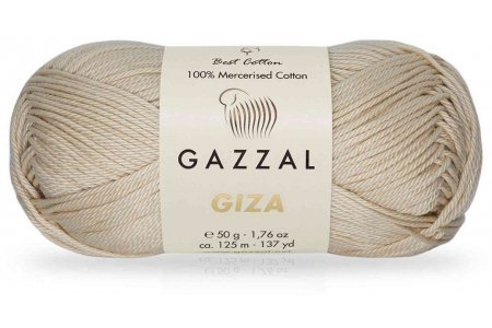 Пряжа Gazzal Giza бледный лосось (2489), 100%мерсеризованный хлопок, 125м, 50г