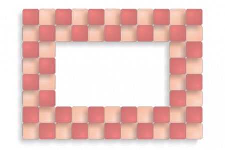 Набор стеклянной мозаики CRAFT PREMIER Фоторамка-прямоугольник, персик_коралл, 13,5*9,5см