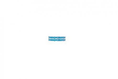 Бисер китайский круглый Zlatka 11/0 прозрачный/радужный с цветной серединкой голубой (0211), 100г