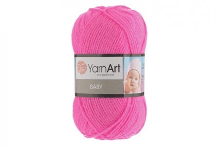 Пряжа Yarnart Baby ярко-розовый (174), 100%акрил, 150м, 50г