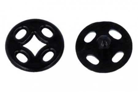 Кнопки пришивные пластиковые Gamma, d10мм, черный, 10шт