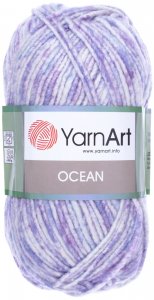Пряжа Yarnart Ocean бело-сиреневый (116), 20%шерсть/80%акрил, 180м, 100г
