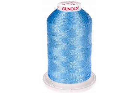 Нитки для машинной вышивки Gunold, 100%полиэстер, 5000м, голубой (61029)