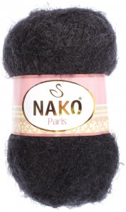Пряжа Nako Paris черный (217), 40%премиум акрил/60%полиамид, 245м, 100г
