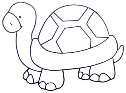 Фигурка из пластика с контуром RAYHER, Черепаха, 7*6,5см