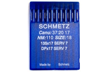 Иглы для промышленных швейных машин SCHMETZ 135х17 SERV7 (DРх17) №110/18, 10шт