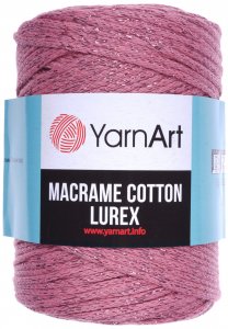 Пряжа YarnArt Macrame cotton lurex пыльная сирень-сиреневый (743), 75%хлопок/13%полиэстер/12%металлик, 205м, 250г
