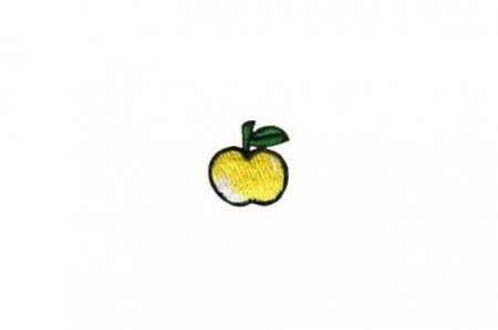 Термонаклейка яблоко жёлтое, 2,5*2,5см