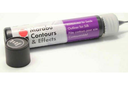 Контур-эффект по шелку MARABU Countours & Effects черный (073), 25мл