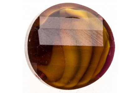 Бусина стеклянная АСТРА Круг с выгнутыми краями, коричневый (11), 11*5*12мм