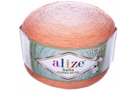 Пряжа Alize Bella ombre Batik оранжевый (7403), 100%хлопок, 900м, 250г