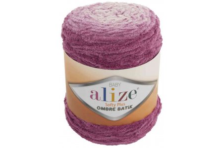 Пряжа Alize Softy plus ombre batik рубин (7426), 100%микрополиэстер, 600м, 500г