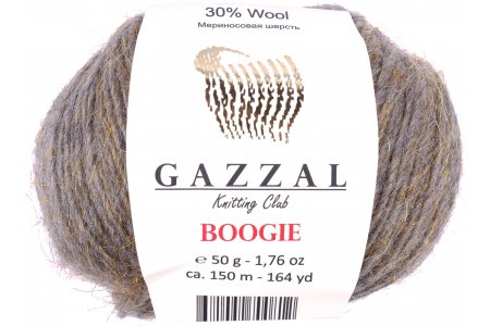 Пряжа Gazzal Boogie суровый лен (2160), 30%шерсть мериноса/10%полиамид/60%акрил, 150м, 50г