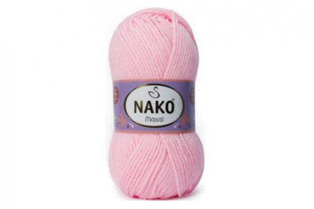 Пряжа Nako Masal светло-розовый (2197), 100%акрил, 165м, 100г