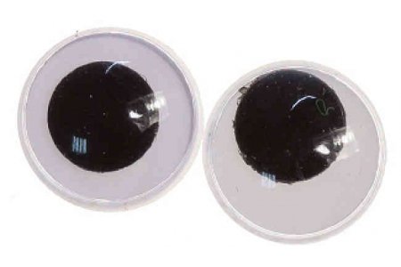 Глаза пластиковые для приклеивания двигающиеся, черно-белый, d3мм, 1пара