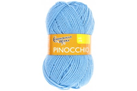 Пряжа Семеновская Pinocchio (Пиноккио) голубой, 90%шерсть мериноса/10%акрил, 170м, 50г
