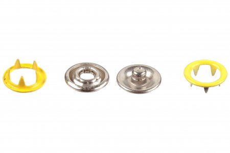 Кнопки установочные рубашечные металлические Кольцо, желтый (110), 9 (9,5)мм, 12комплектов