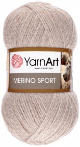 Пряжа Yarnart Merino Sport серо-бежевый (781), 50%шерсть/50%акрил, 400м, 100г