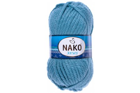 Пряжа Nako Jersey светлая бирюза (313), 85%акрил/15%шерсть, 74м, 100г