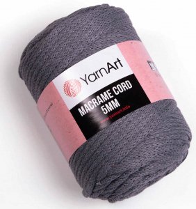 Пряжа YarnArt Macrame cord 5mm серый (774), 60%хлопок/40%полиэстер/вискоза, 85м, 500г