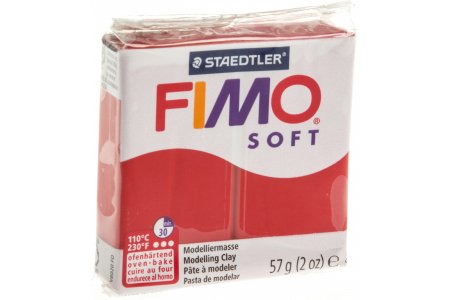 Полимерная глина FIMO Soft, рождественский красный (2), 57г