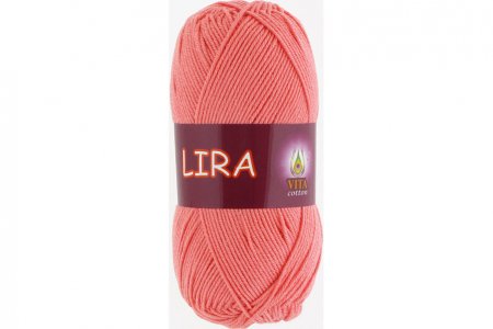 Пряжа Vita cotton Lira розовый коралл (5023), 40%акрил/60%хлопок, 150м, 50г