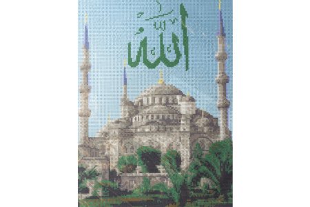 Ткань с рисунком для вышивки бисером КАРОЛИНКА Голубая мечеть, 27,7*34см