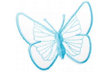 Термонаклейка бабочка белая, 6,5*5см