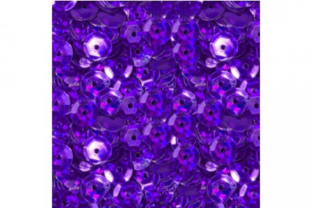 Пайетки россыпью ZLATKA, ярко-фиолетовый, 6мм, 10г