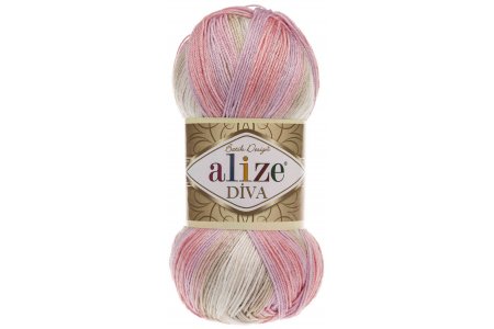 Пряжа Alize Diva Batik  розово-бежевый (2807), 100%микрофибра, 350м, 100г