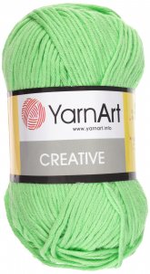 Пряжа YarnArt Creative светло-зеленый (226), 100%хлопок, 85м, 50г