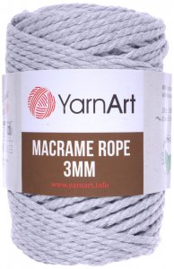 Пряжа YarnArt Macrame Rope 3mm светло-серый (756), 60%хлопок/ 40%вискоза/полиэстер, 63м, 250г