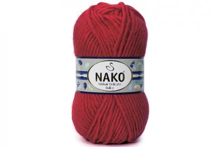 Пряжа Nako Mohair delicate Bulky темно-красный (1175), 5%мохер/10%шерсть/85%акрил, 100м, 100г