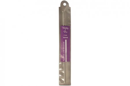 Крючок для вязания HOBBY&PRO с покрытием, d2мм, 15см