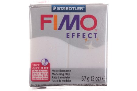 Полимерная глина FIMO Effect, белый с блестками (052), 57г