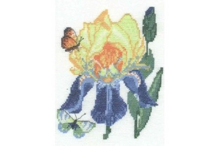 Набор для вышивания крестом МАШЕНЬКА серия Цветы Ирисы, 15*20см