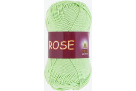 Пряжа Vita cotton Rose светло-салатовый (3910), 100%хлопок, 150м, 50г