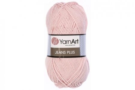 Пряжа YarnArt Jeans PLUS бледно-розовый (18), 55%хлопок/45%акрил, 160м, 100г