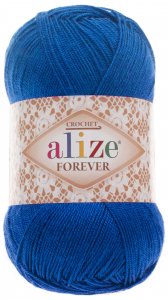 Пряжа Alize Forever ярко-синий (132), 100%акрил, 300м, 50г