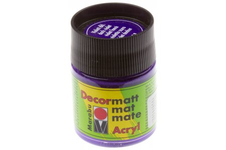 РАСПРОДАЖА Краска акриловая матовая MARABU Decormatt, фиолетовый (051), 50мл