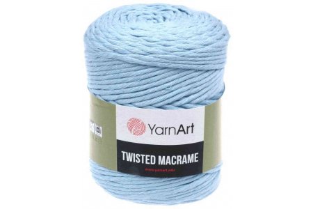 Пряжа YarnArt Twisted Macrame голубой (760), 60%хлопок/40%полиэстер/вискоза, 210м, 500г