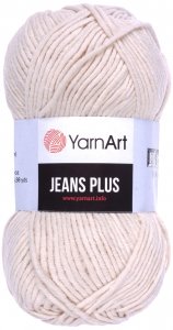 Пряжа YarnArt Jeans PLUS кремовый (5), 55%хлопок/45%акрил, 160м, 100г