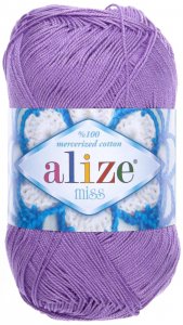 Пряжа Alize Miss сиреневый (247), 100% мерсеризованный хлопок, 280м, 50г