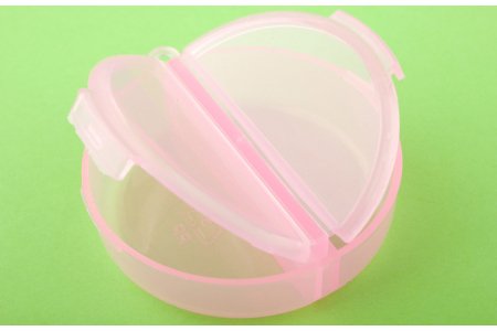 Коробка пластиковая для мелочей GAMMA, круглая, 5,5см, розовый