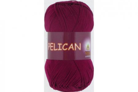Пряжа Vita cotton Pelican винный (3955), 100%хлопок, 330м, 50г