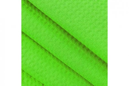 Ткань вафельное полотно гладкокрашеное, зеленый (044), 150см, 5м