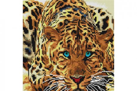 Мозаичная картина стразами БЕЛОСНЕЖКА Леопард, 30*30см