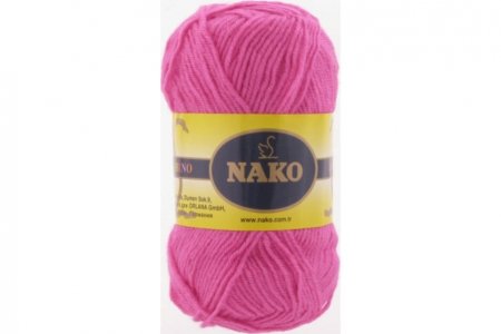 Пряжа Nako Bambino Marvel ярко-розовый (9010), 75%акрил/25%шерсть, 130м, 50г